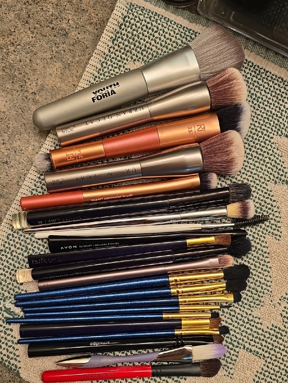 Multiples Makeup Brush Set - Silver, Copper, Blue, Black, Gold